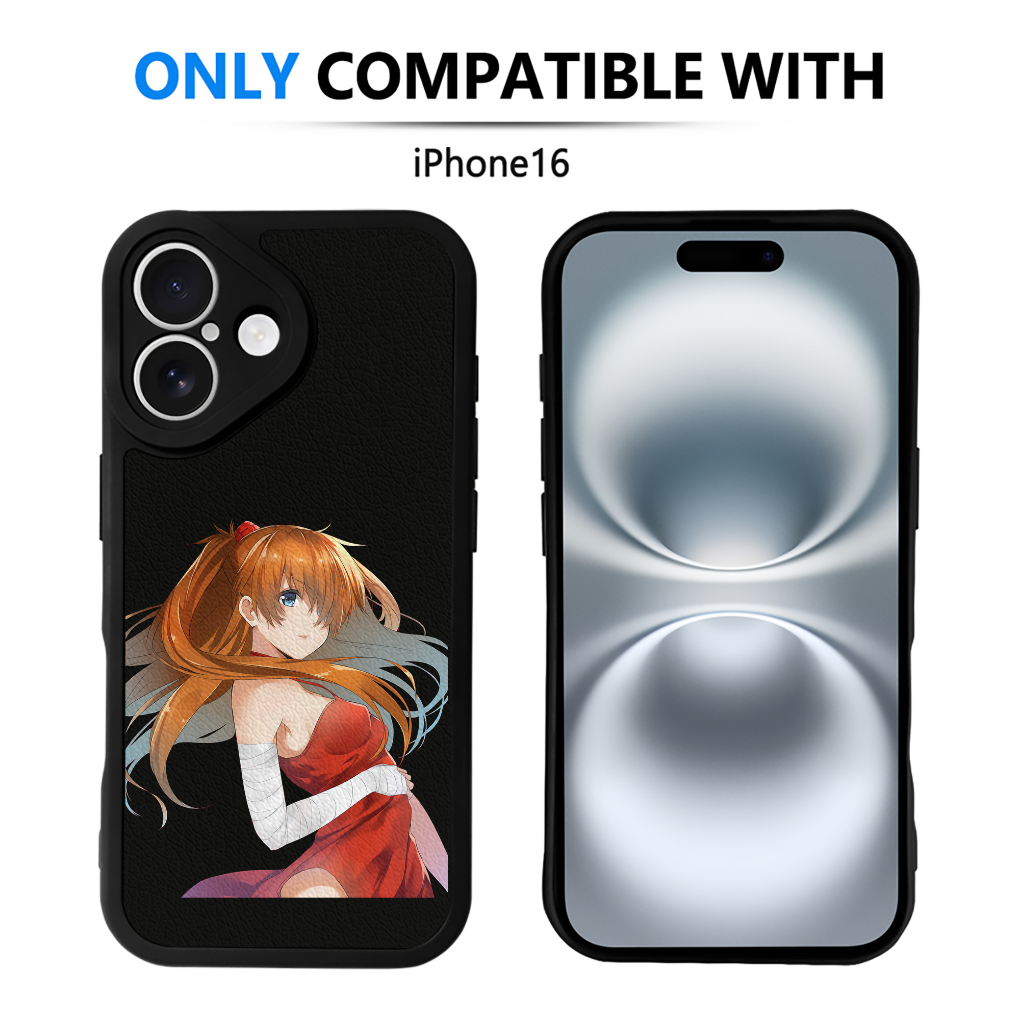 （画像用） EVA 新世紀エヴァンゲリオン 【iPhone 16シリーズ対応】シリコンスマホケース（レザー調） 材質：シリコン